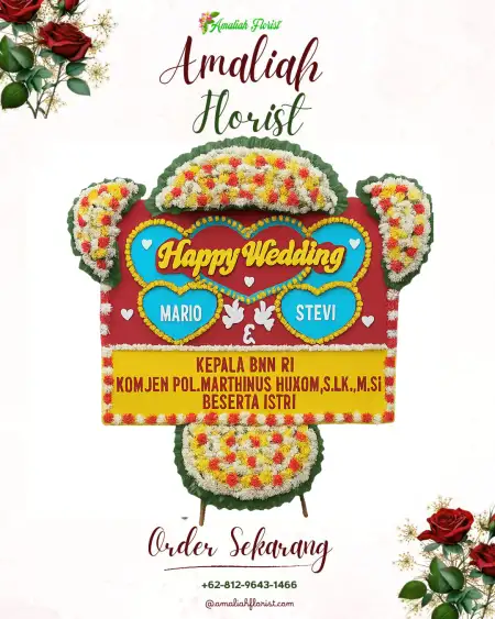 Papan Bunga Pernikahan Ampel Sari